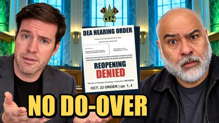 DEA rescheduling hearing: Thomas Howard and Miggy with NO DO-OVER artwork